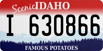 ID license plate I630866