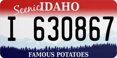 ID license plate I630867