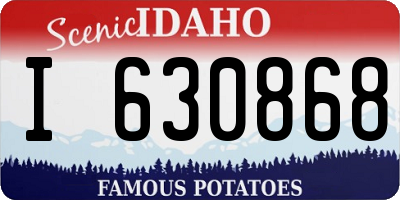 ID license plate I630868