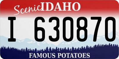 ID license plate I630870
