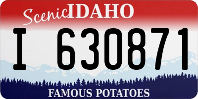 ID license plate I630871