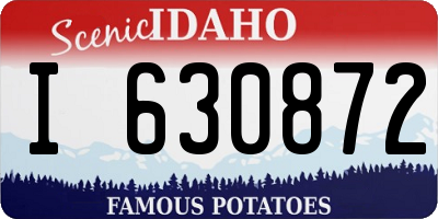ID license plate I630872