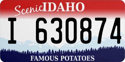 ID license plate I630874