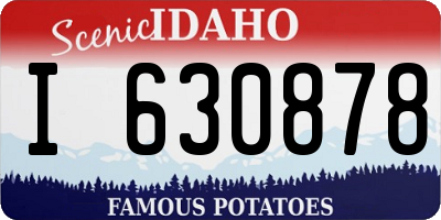 ID license plate I630878