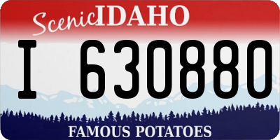 ID license plate I630880