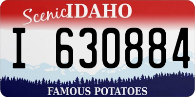 ID license plate I630884
