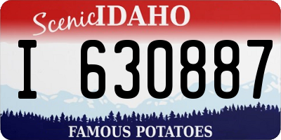 ID license plate I630887