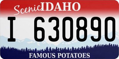 ID license plate I630890