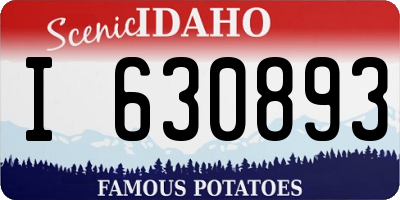 ID license plate I630893