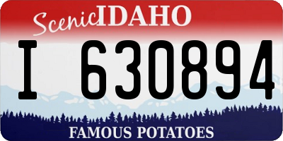 ID license plate I630894