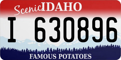 ID license plate I630896