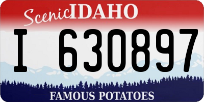 ID license plate I630897