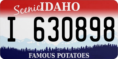 ID license plate I630898