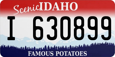 ID license plate I630899