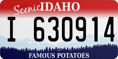 ID license plate I630914