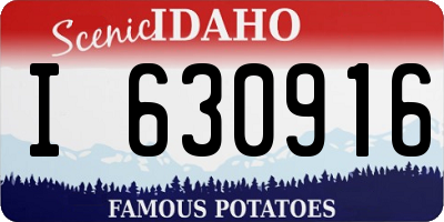 ID license plate I630916