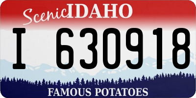ID license plate I630918