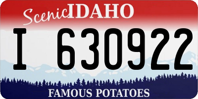 ID license plate I630922