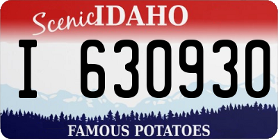 ID license plate I630930
