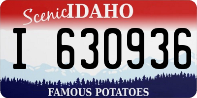 ID license plate I630936