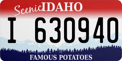 ID license plate I630940