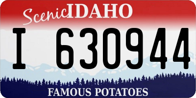 ID license plate I630944