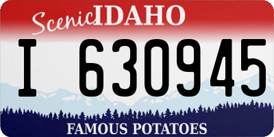 ID license plate I630945