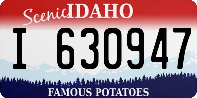ID license plate I630947