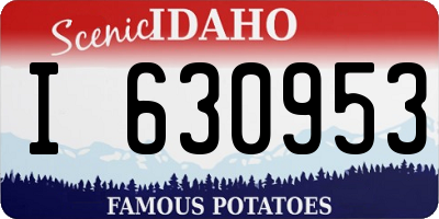 ID license plate I630953