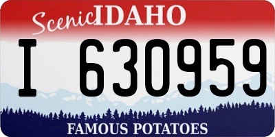 ID license plate I630959