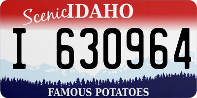 ID license plate I630964
