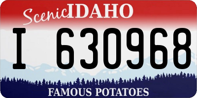 ID license plate I630968