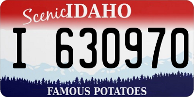 ID license plate I630970