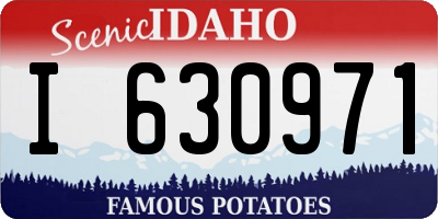 ID license plate I630971
