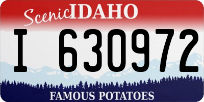 ID license plate I630972
