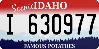 ID license plate I630977
