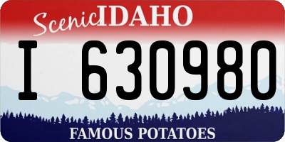 ID license plate I630980