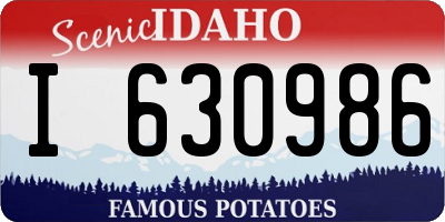 ID license plate I630986