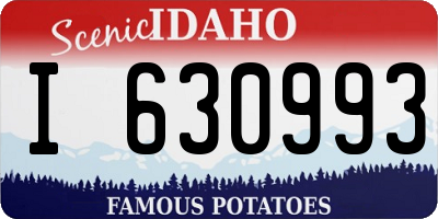 ID license plate I630993