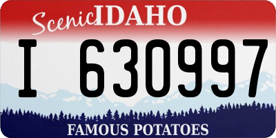 ID license plate I630997