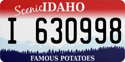 ID license plate I630998