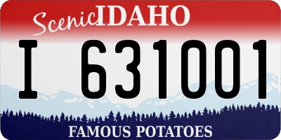 ID license plate I631001