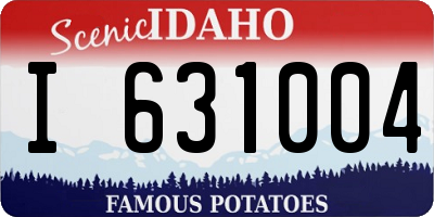 ID license plate I631004
