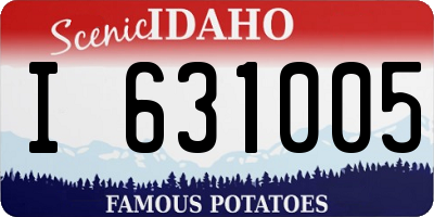ID license plate I631005