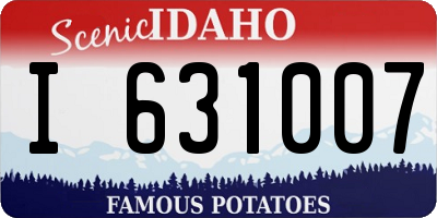 ID license plate I631007