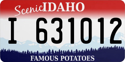 ID license plate I631012