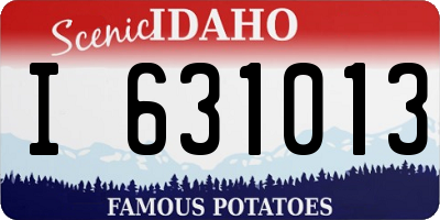 ID license plate I631013