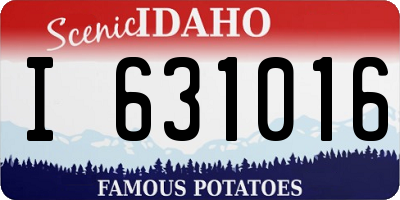 ID license plate I631016