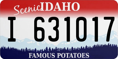 ID license plate I631017