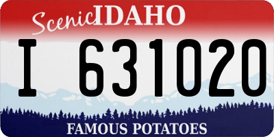 ID license plate I631020